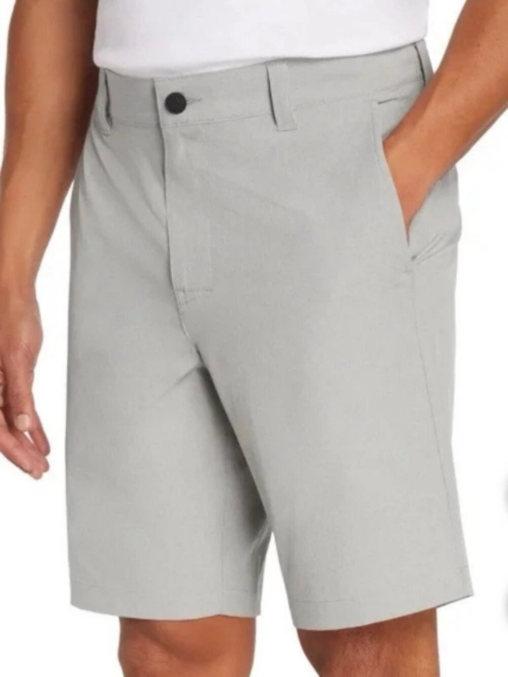 NEW Banana Republic Mens Flat Front Shorts Comfort Waist 30 NWT Gray Stretch